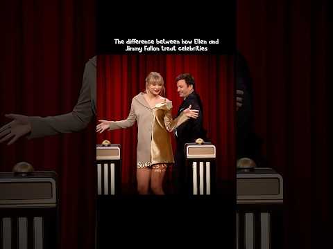 The difference between how Ellen and Jimmy Fallon treat celebrities | #taylorswift #shorts