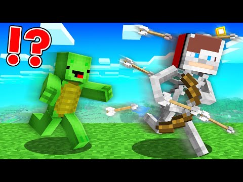 JayJay & Mikey - Maizen - SKELETON ARMOR Speedrunner vs Hunter in Minecraft - Maizen JJ and Mikey