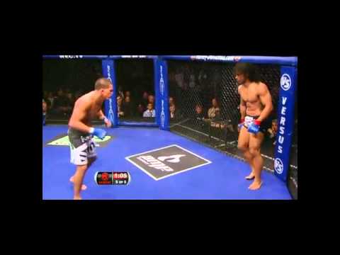 Wow! MMA Fighter Anthony Pettis Comes Off Cage W Amazing Kick To Guys Face   BooBooTV com