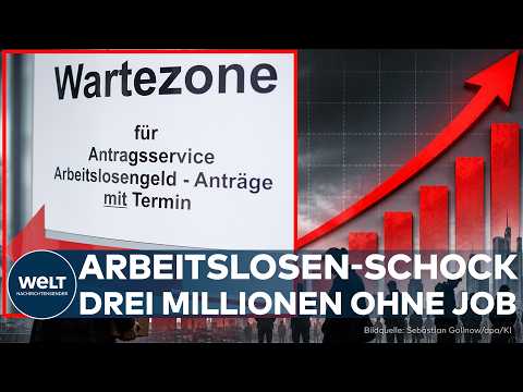 Video Thumbnail: ARBEITSLOSEN-SCHOCK: Drei Millionen Arbeitslose – wie tief rutscht Deutschlands Arbeitsmarkt noch?