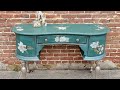 Magnolia Vanity Makeover with Dixie Belle Paint and Transfer