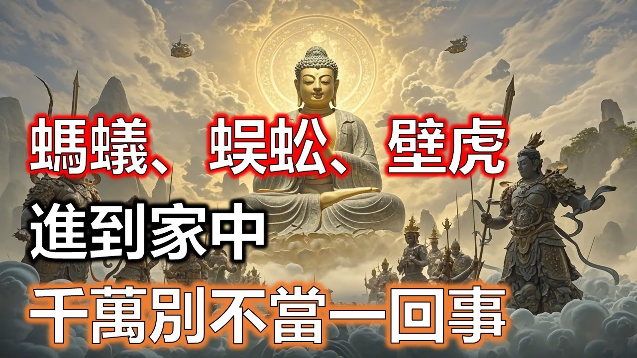 螞蟻、蜈蚣、壁虎進到家中，預示著什麼？是老天爺的重大訊號