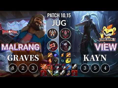 KT Malrang Graves vs SG-S View Kayn Jungle - KR Patch 10.15