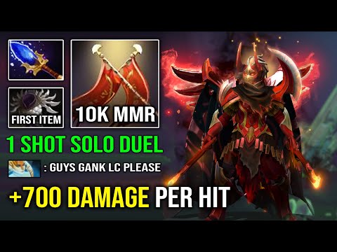 +700 DAMAGE PER HIT 100% Deleted Offlane 10K MMR Legion Commander 1st Item BM Easy Solo Duel Dota 2