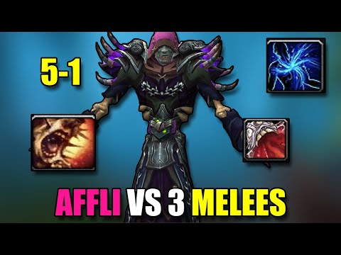 AFFLICTION IS REALLY GOOD - WARLOCK INTO 3x MELEE SHUFFLE - 5-1
