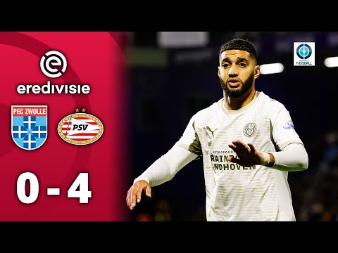 Saibari trifft zum vierten Mal in Folge! PSV überrollt PEC Zwolle | PEC Zwolle - PSV Eindhoven