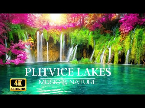 🌲💧🌸 PLITVICE LAKES | Relaxing Film | Music & Nature Sounds in 4k