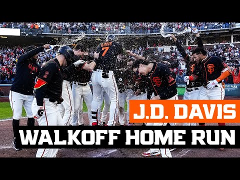 J.D. Davis Hits Walkoff Home Run Off of Kenley Jansen and Delivers Bat Flip of the Year Candidate