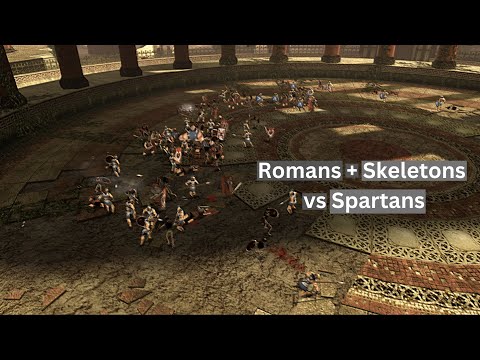 Spartan Total Warrior: Romans + Skeletons vs Spartans (Arena Challenge - 4K 60FPS)