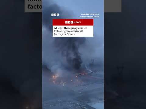 At least three killed in Greece biscuit factory fire. #Greece #Fire #Drone #BBCNews