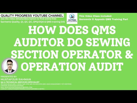 How does QMS Auditor do sewing section Operator & operation audit