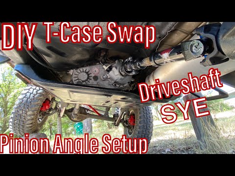 Jeep wrangler Tj | Lj - DIY 231 Transfer Case Swap & Drop Delete + Driveshaft & Pinion Angle Setup