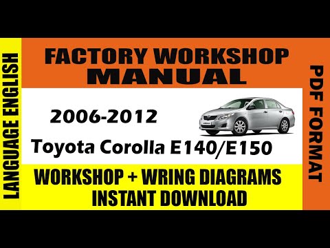 Thumbnail for Toyota Corolla E140 E150 FACTORY REPAIR SERVICE MANUAL by Toyota Corolla (E140)