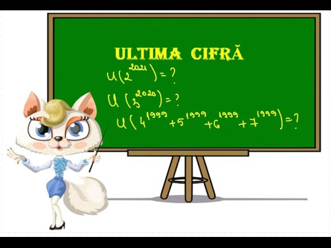 Ultima Cifra a unei puteri clasa a 5 a.