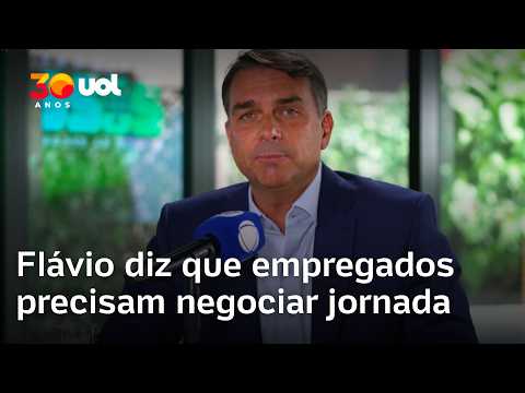 Flávio Bolsonaro na Record: candidato propõe que empregados negociem jornada com empregadores