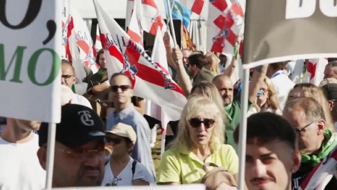 "Va pensiero" apre Pontida 2026, in migliaia sul Pratone al tradizionale raduno annuale della Lega
