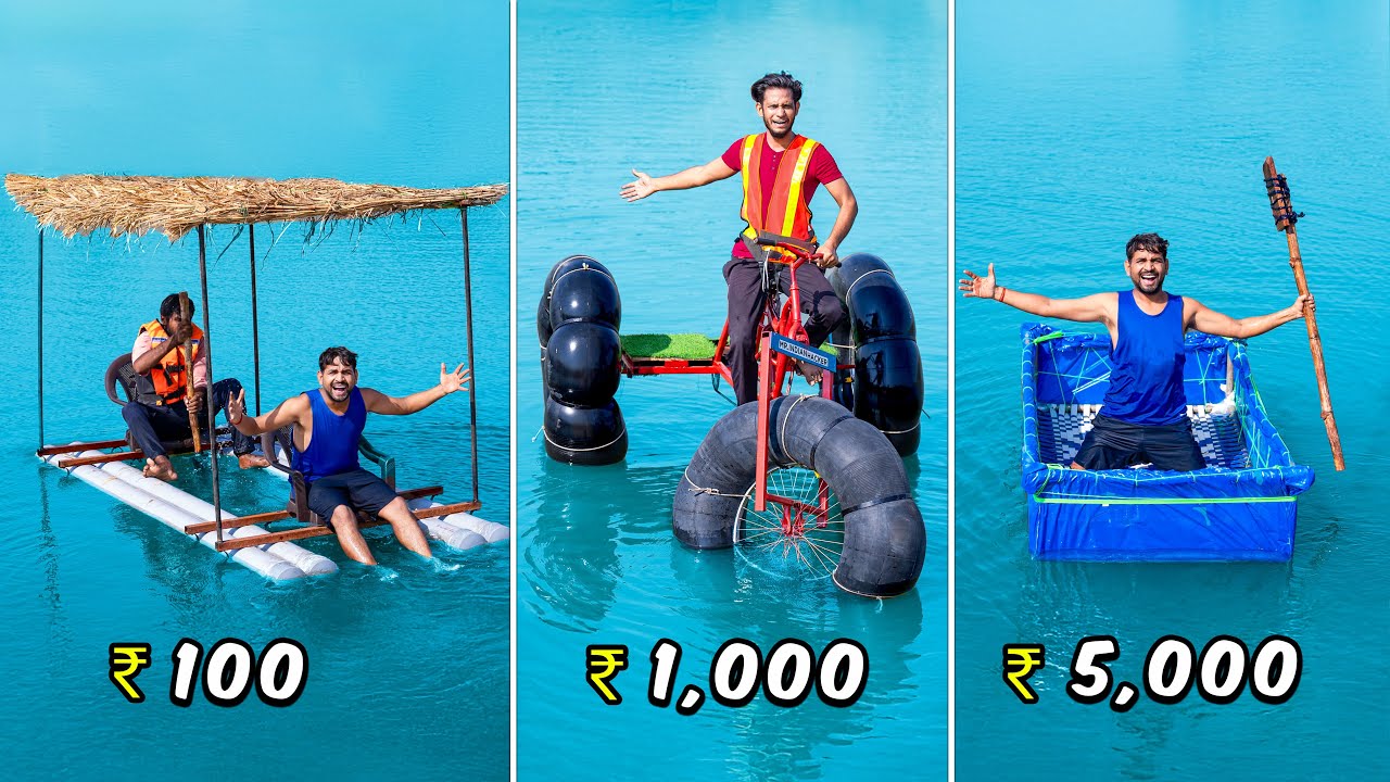 Crazy Boat Making Challenge – ₹10 vs ₹100 vs ₹500...🤣| कौन बनाएगा सबसे  मजेदार Boat 🚤💥