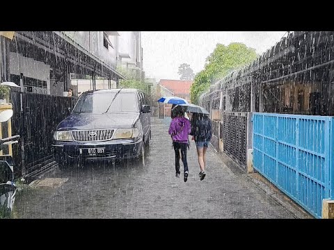 Magic of heavy rain can make you sleep soundly, Heavy rain walk in the city