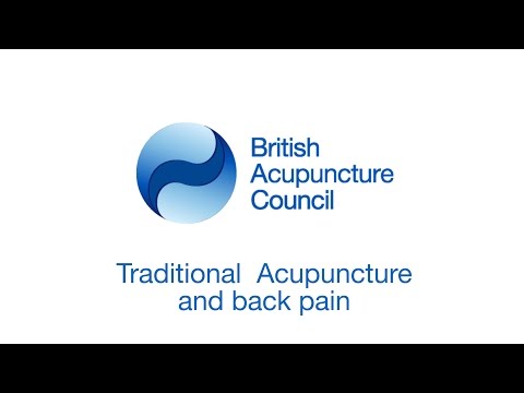Traditional Acupuncture and back pain