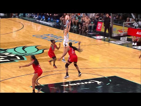 Incredible ONE-LEGGED 3 Pointer By Marine Johannes Makes Crowd Go WILD | NY Liberty vs Atlanta Dream