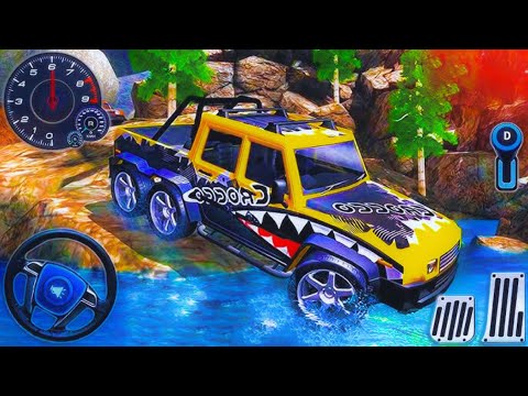 Offroad 6x6 Monster Truck Driving - Luxury Jeep Hummer Mountain Driver - Android GamePlay