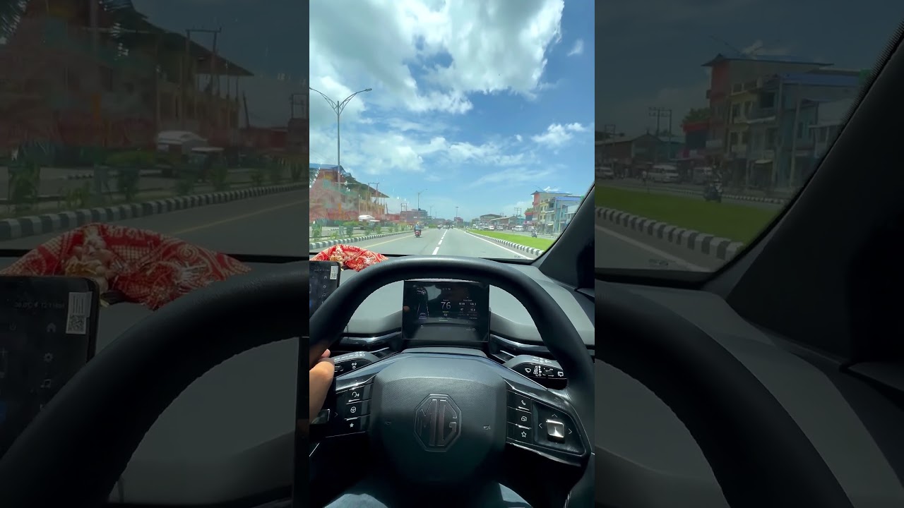 MG 4 EV - POV DRIVE | NARAYANGHAT | NEPAL #mg #automobile #nepal #pov #travel #chitwan #mgindia
