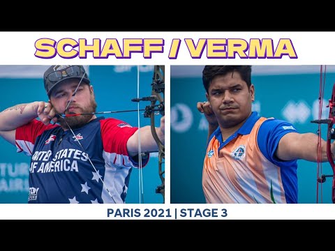 Kris Schaff vs Abhishek Verma Compound Men Gold, Paris 2021 Hyundai Archery World Cup stage 3