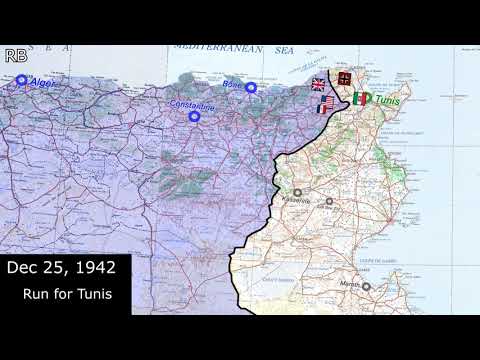 The Tunisian campaign Animated - 1942-1943
