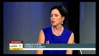 Carolyn Steyn and Tim Moloi on 67 Blankets for Mandela campaign