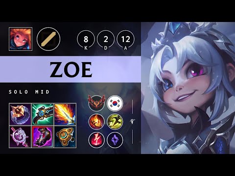 Zoe Mid vs Syndra - KR Grandmaster Patch 25.16