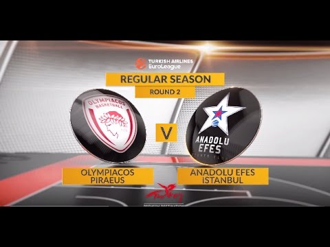 EuroLeague Highlights RS Round 2: Olympiacos Piraeus 90-66 Anadolu Efes Istanbul