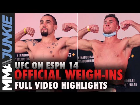UFC on ESPN 14 faceoffs and official weigh-in highlights