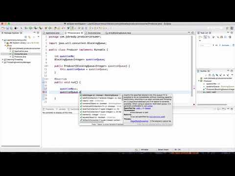Producer Consumer Pattern Using A Blockingqueue In Java