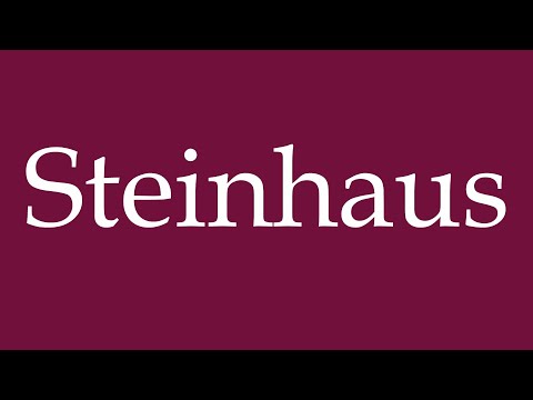 How to Pronounce ''Steinhaus'' (Stone house) Correctly in German
