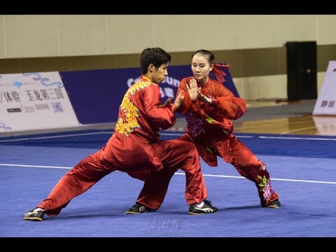 Doubles Taijiquan 混合双人太极拳 第7名 河北队 郑好男 巨文馨 9.49分 he bei zheng hao nan ju wen xin