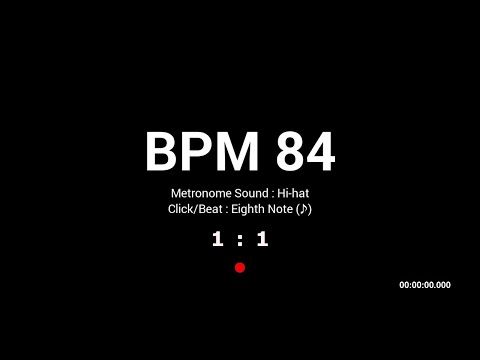 Metronome BPM 84 / Hi-hat / 8th