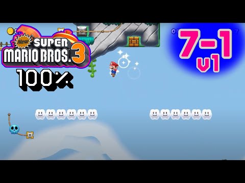 (Super Mario Maker 2) New Super Mario Bros. 3: World 7 - 1 | Skull-Raft Ascent