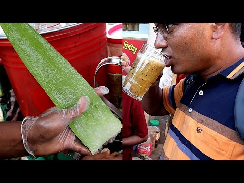 Best Healthy Food Aloe Vera Juice l New Street Food Seller l How to Make Aloe Vera Shorboth? Tk 30
