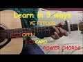 Yeh Fitoor Mera guitar Lesson | Open,Capo & Power chords | intro/Lead tabs | Arijit singh