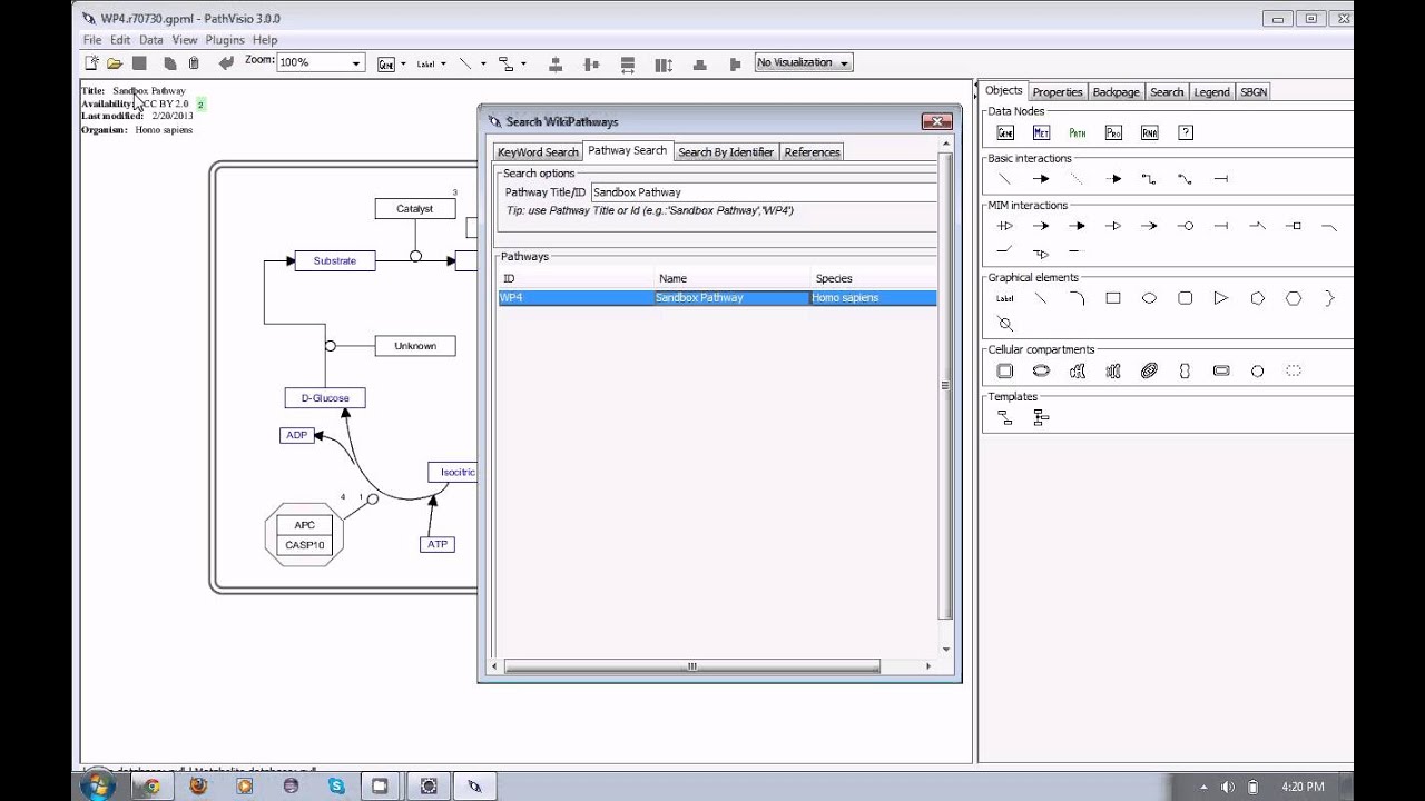 Search Pathways through  WikiPathways Client PLugin