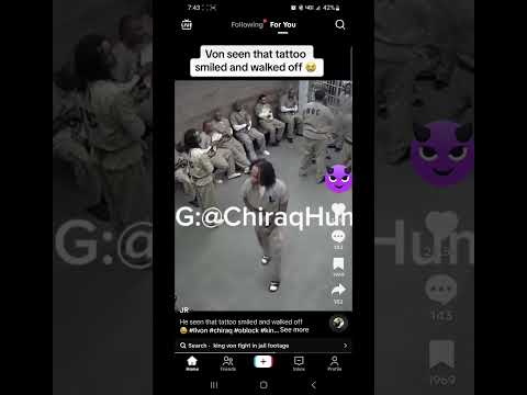 King von fighting in jail over LA Capone tattoo #chicago #kingvon #lacapone #fightscene