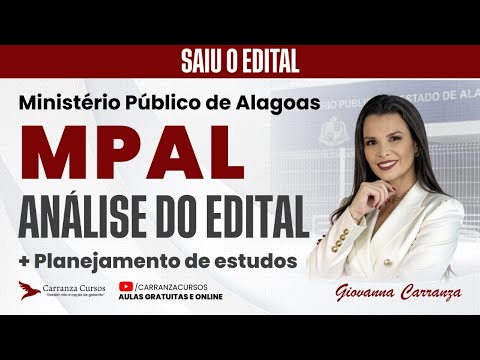 Concurso MPAL | Análise do Edital + Planejamento de estudos + Cronograma