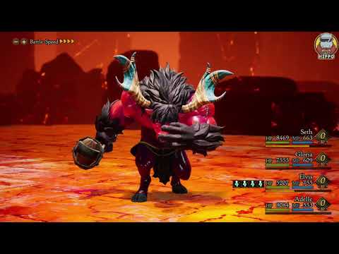 Bravely Default 2 - Catoblepas Boss Fight (Fire Room)