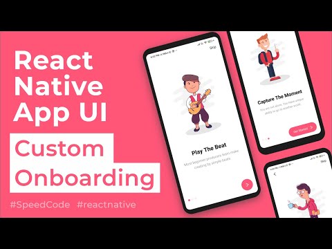 Onboarding Screen Design from Scratch without any library - React Native UI | Speed Code