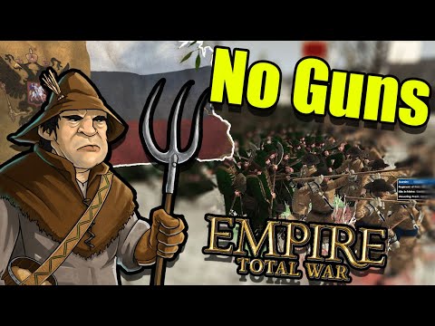 I force peasants to fight without guns in Empire Total War...