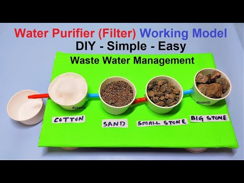 waste water purification working model for school science project exhibition DIY pandit