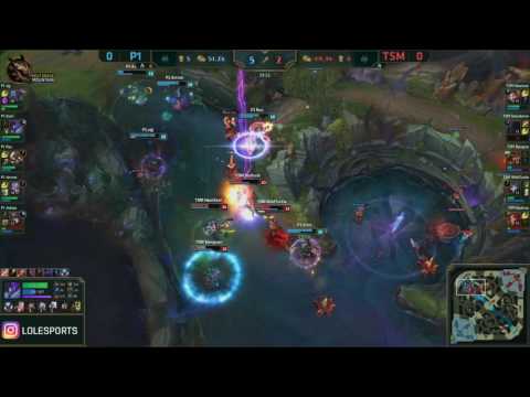 Incredible 4v5 Team Fight After Baron TSM vs P1