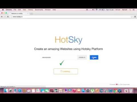 how to  create website using hotsky