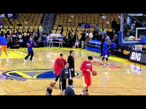 Jeremy Lin - Houston Rockets warm up - Golden State Warriors