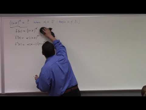 Calculus II: binomial series, 3-29-19